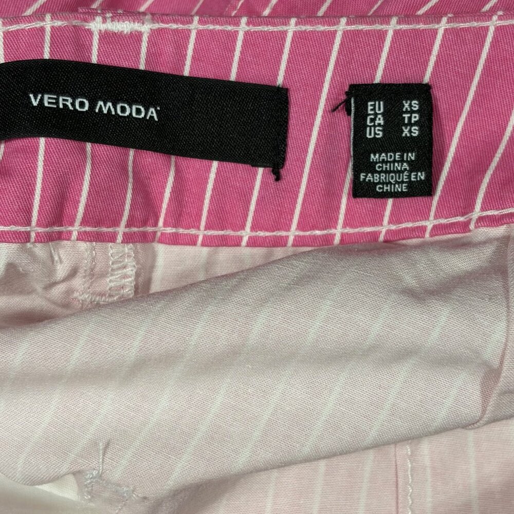 Vero Moda Cargo Maxi Skirt Pink White Stripe Utility Gorpcore Women's XS Skater - Picture 10 of 11